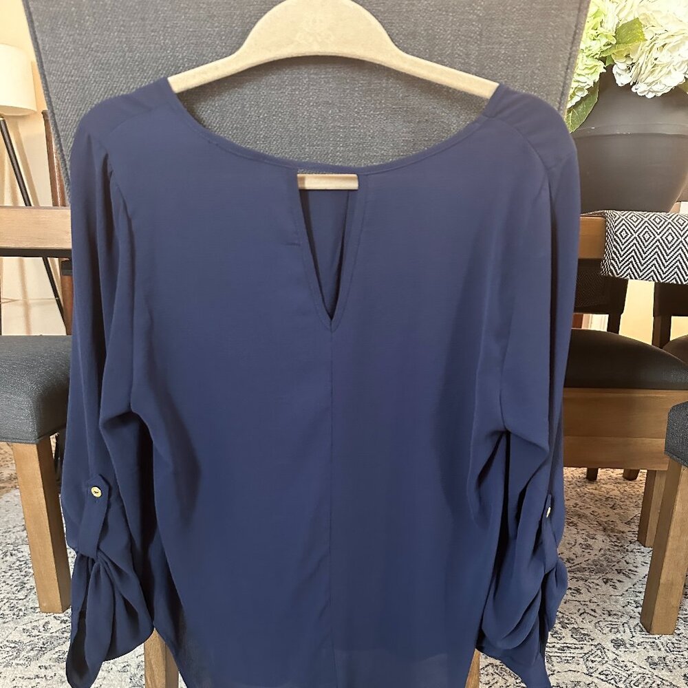 Women's Navy Papermoon Blouse, Size L